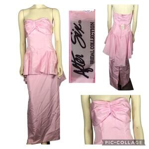 NWOT Vintage After Six bridal collection strapless drop waist dress size 10